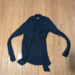 Women's Mix Navy Blue Open Front Long Sleeve Cardigan Size Medium